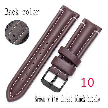 BRETA мужские часы из натуральной кожи 24 мм ремешок для 6251/6257/6501/9241/9247/0302/0321/BO-3050/8840 для Luminox - Цвет ремешка: 10