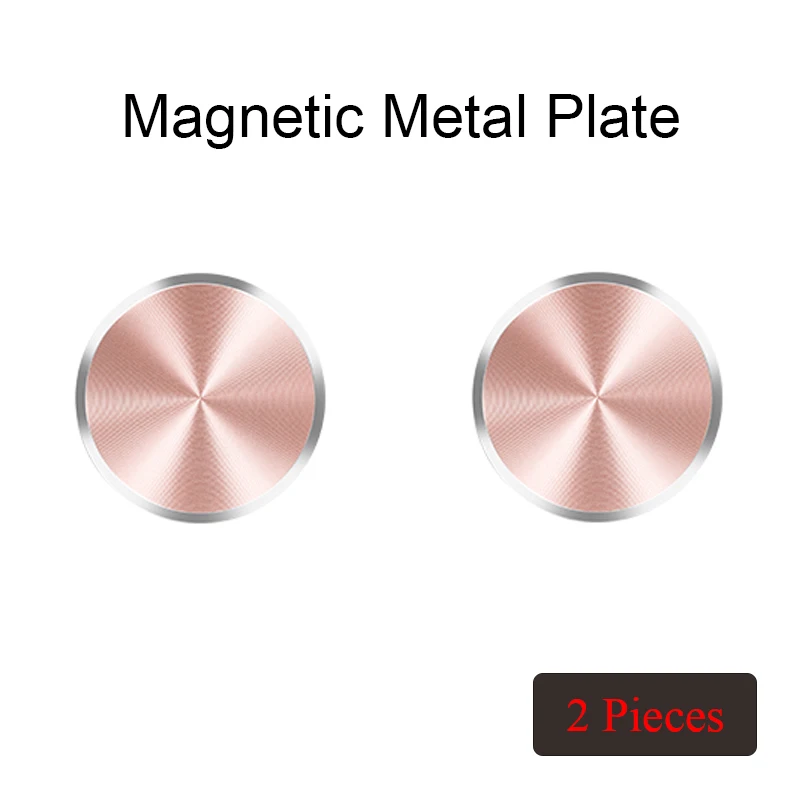 2 Pieces Rose Металлическая пластина, держатель для телефона, наклейка на Xiaomi Redmi Note 6 Pro, глянцевый CD вены, магнит, автомобильный держатель, лист для iPhone XR Xs Max - Цвет: 2 Pieces Rose