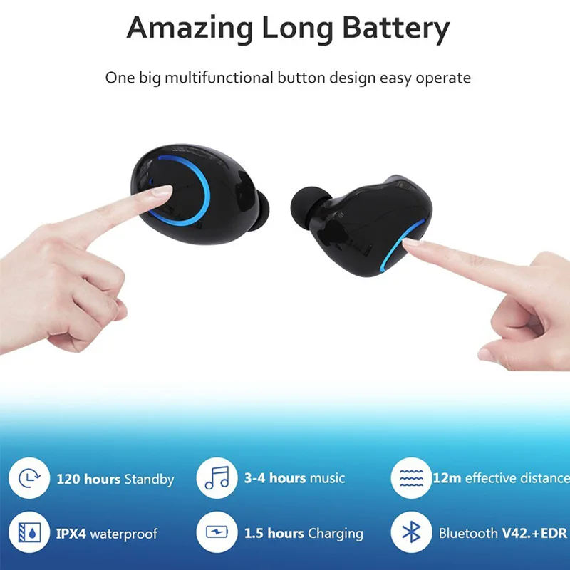 Беспроводные наушники bluetooth для Xiaomi Redmi Note 7 6 5 Pro 6A 5A 7A K20 Pro Наушники с микрофоном power Bank гарнитура