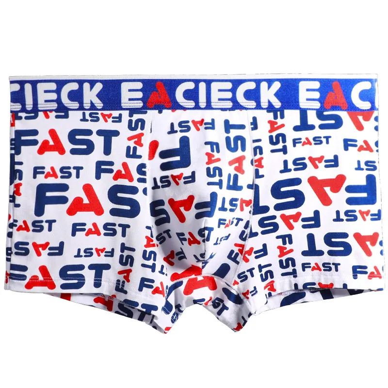 New Men's Underwear, Boxer Shorts, Pure Cotton Trendy Brand Personality, Sports, Breathable Boxer Briefs Sexy Underwear Men