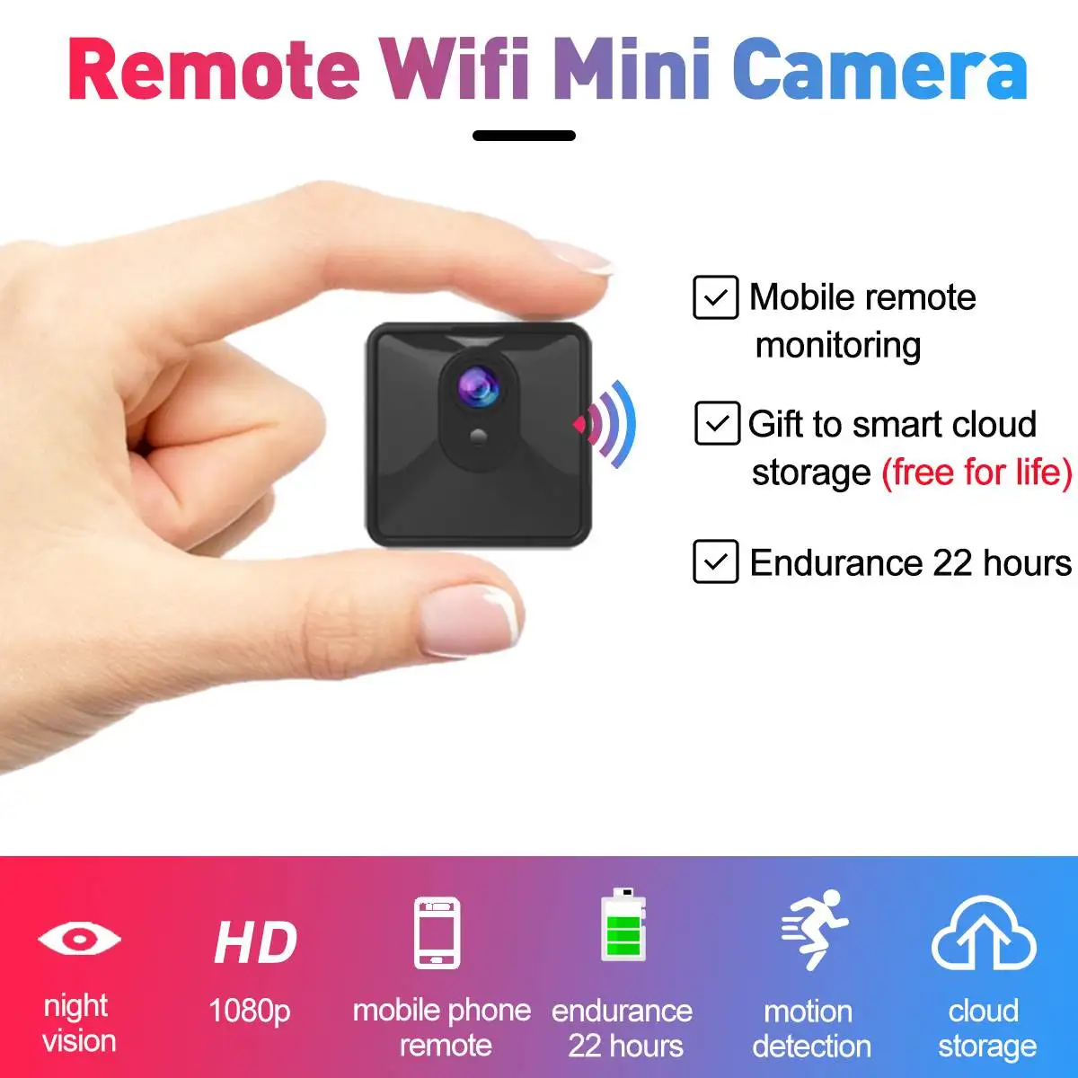 Мини Камера HD видеокамера IP Камера 1080P Сенсор ИК Ночное видение WI-FI Камера удаленный монитор Беспроводной камеры наблюдения