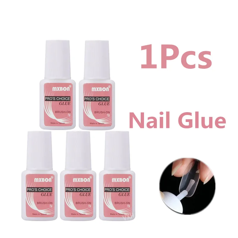 

Fast Drying Nail Glue for False Nails Glitter Acrylic Decoration with Brush False Nail Tips Design Faux Ongle Nail Care Tools 7g