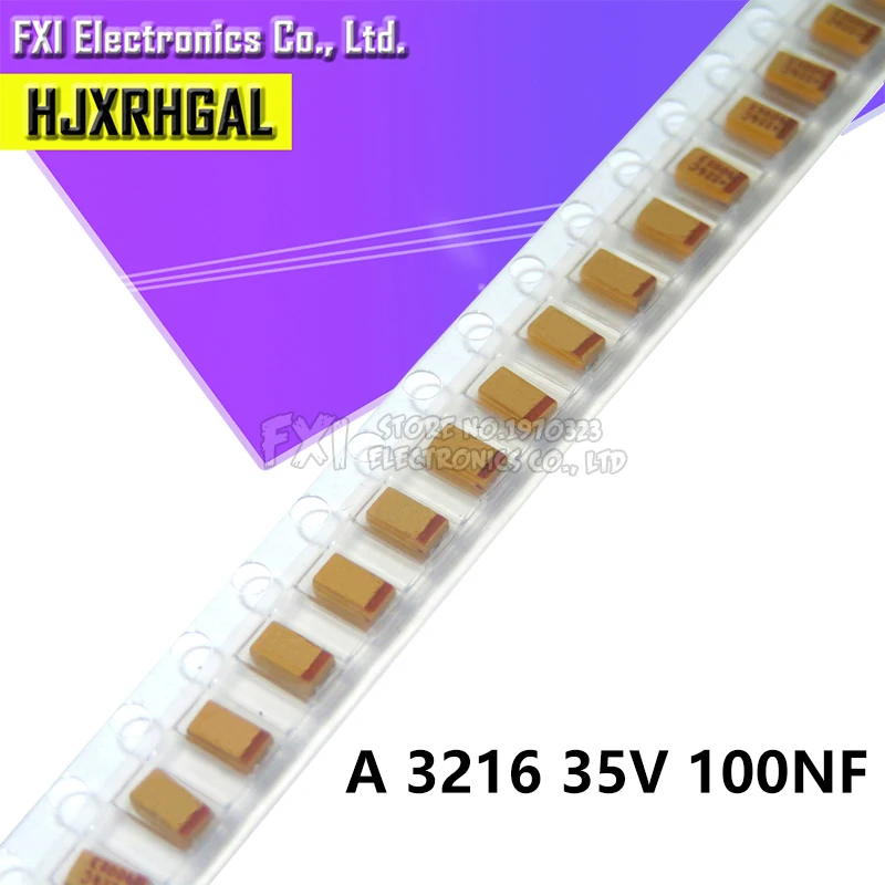 20 шт A 3216 0 1 мкФ 100nF 35V 104V SMD Танталовый конденсатор новый оригинальный | Электронные