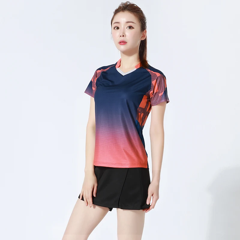 Short Sleeve T Shirt Sports Clothes Quick Dry Breathable Badminton Shirt Table Tennis Volleyball T Shirts