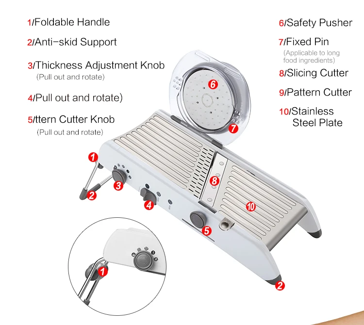 Кухонные гаджеты, овощерезка, нержавеющая сталь, профессиональная терка, мандолина, овощерезка, руководство, 18 видов использования, овощной кухонный инструмент