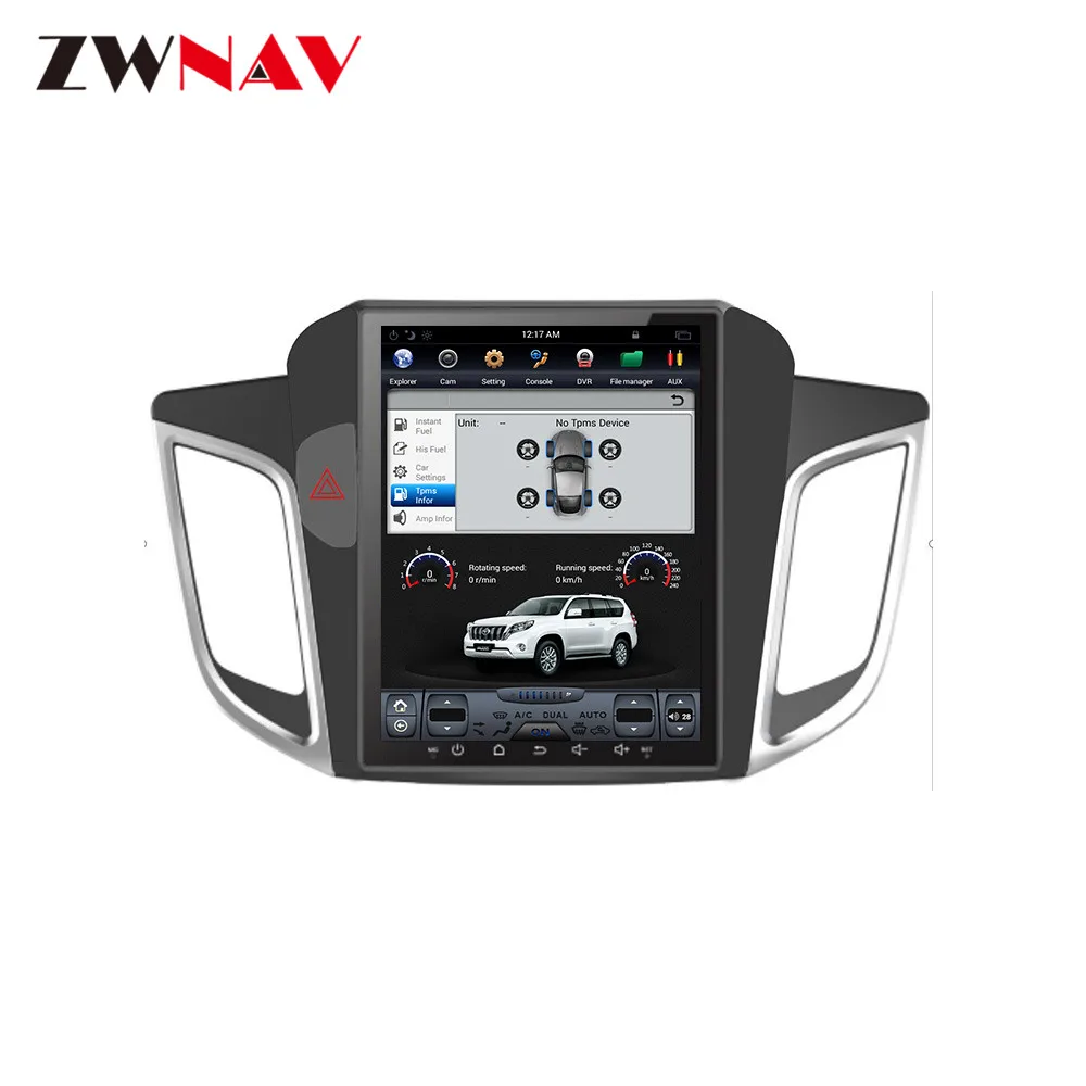 Android 9,0 PX6 4 Гб+ 64 ГБ для hyundai Creta ix25- встроенный DSP Carplay gps Tesla стиль экран навигация Bluetooth