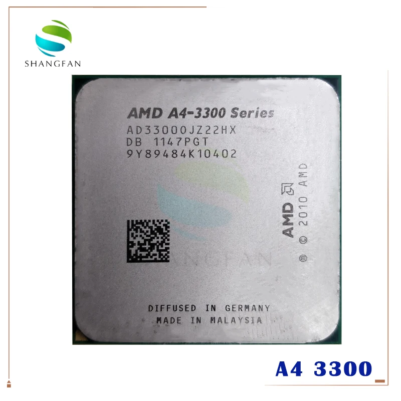 AMD A Series A4 3300 двухъядерный процессор для настольного компьютера 2 5 ГГц AD33000JZ22HX 65 Вт
