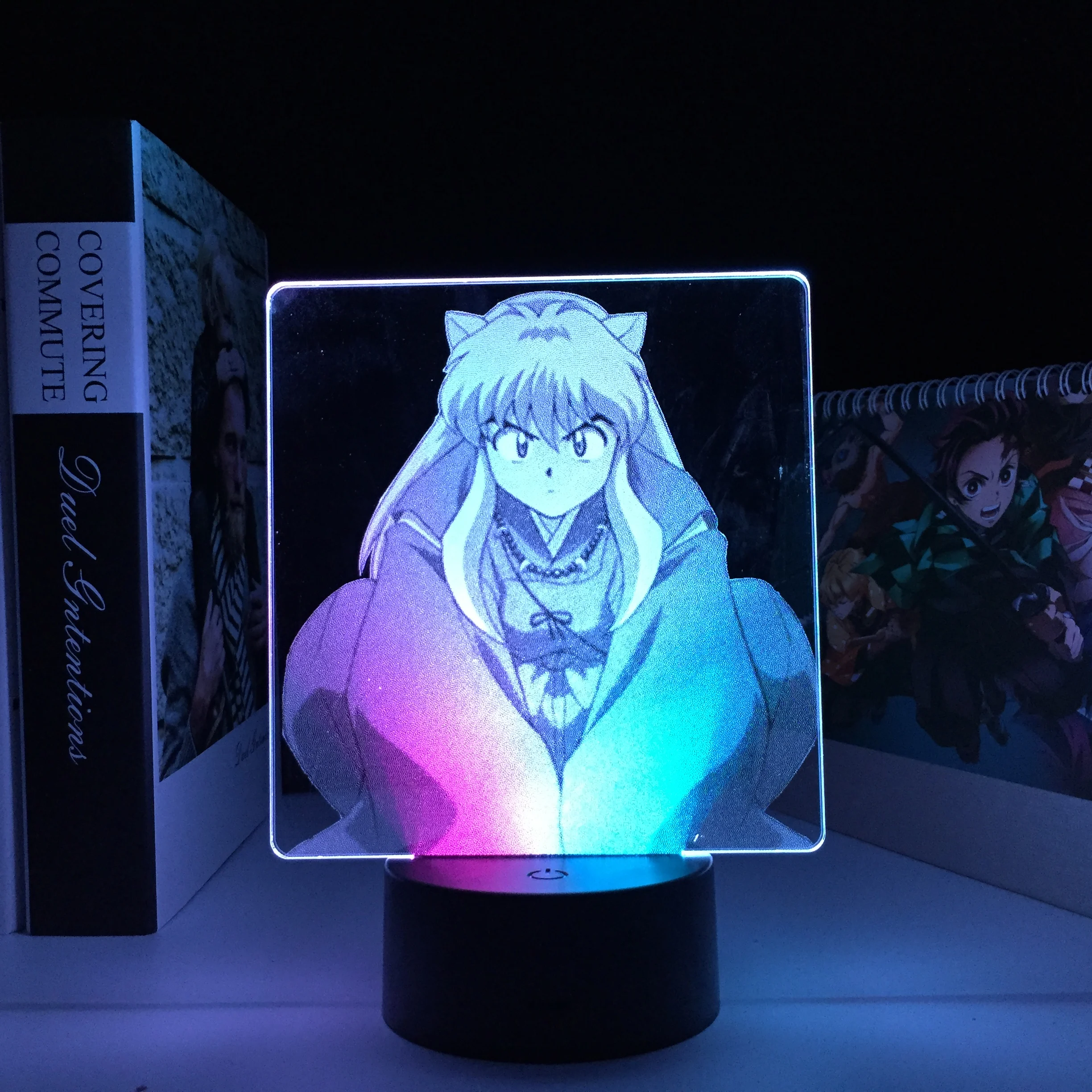 

Two Tone Lamp Anime Inuyasha Figure LED Night Light for Birthday Gift Bedroom Decor Two Tone Colorful Manga LED Acrylic Lamp