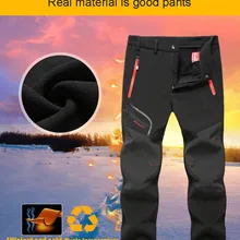 Новые мужские негабаритные зимние уличные брюки, флисовые водонепроницаемые брюки для альпинизма, походов, тренировок XD88