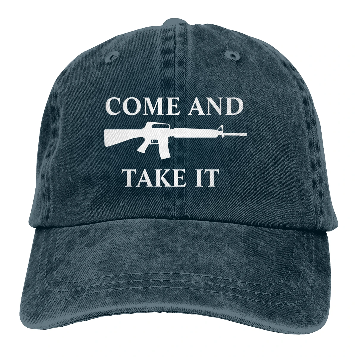 Come and take it Casquette черного цвета в стиле унисекс для мужчин и женщин из джинсовой ткани Strapback Бейсбол Кепки регулируемые клюшки для гольфа шляпа для папы