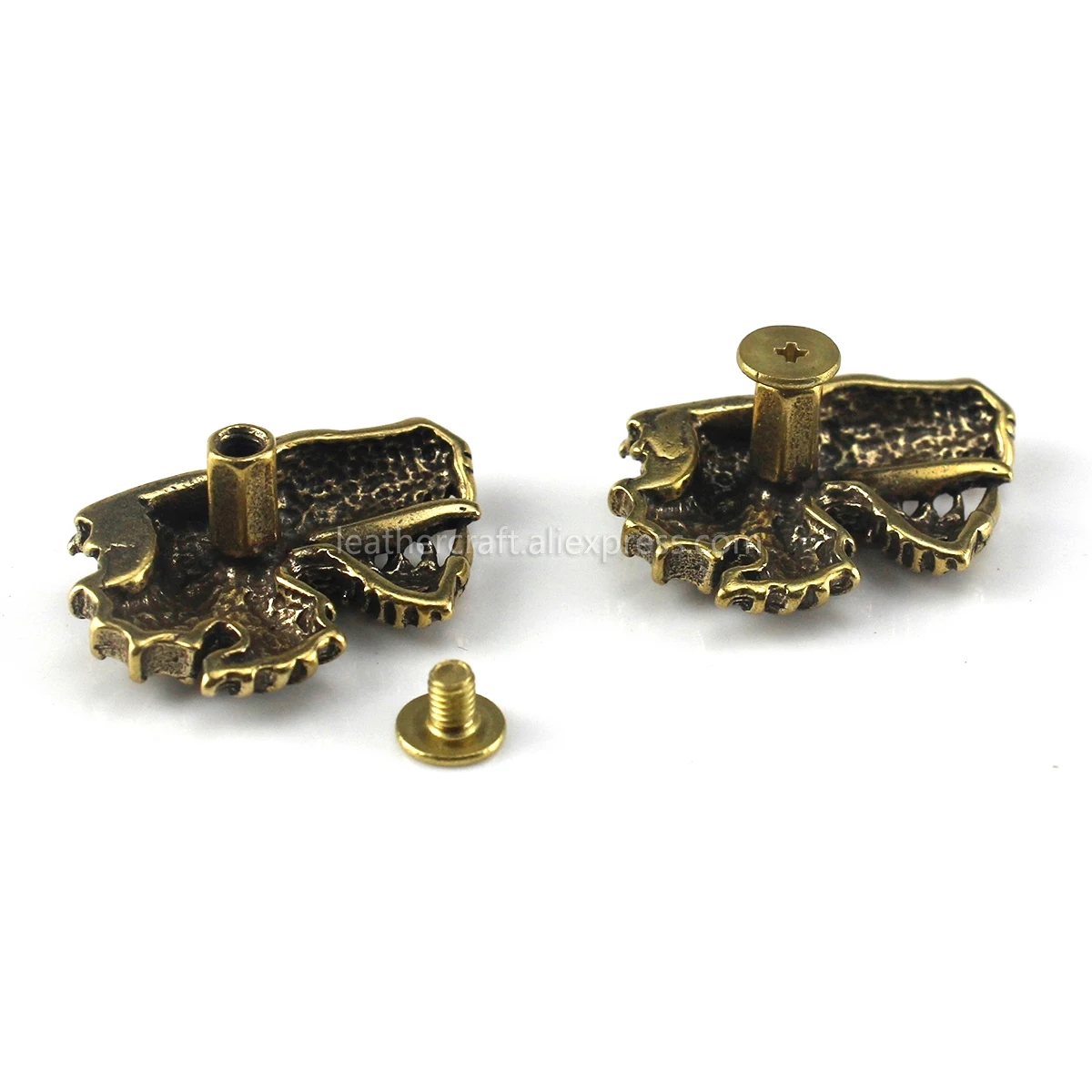 1 X Ретро латунный злой Дракон Conchos отвертка панк модный стиль кожаная сумка