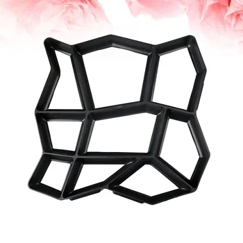 

2 Pcs Personality DIY Path Making Mold Manually Garden Mesh Irregular Paving Mould Plastic Reusable Floor Mold (Black)