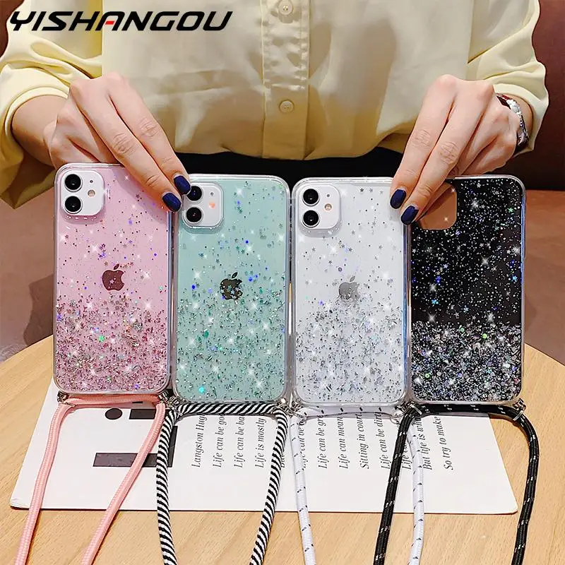Cinturino per telefono con custodia trasparente / Catena per telefono cellulare a tracolla / Cordino / Tracolla / iPhone 13/iPhone 12 / Gancio per telefono - Italia Cinturino per telefono con custodia trasparente / Catena per telefono cellulare a tracolla / Cordino / Tracolla / iPhone 13/iPhone 12 / Gancio per telefono - Italia