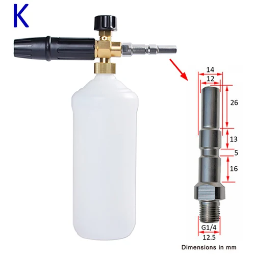 High Pressure Soap Foamer Snow Foam Lance Foam Cannon Foam Gun Nozzle Car Clean Foam Wash foam generator for Karcher Car Washer For Nilfisk-Alto Kew