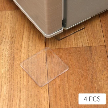 

4pcs/set Mat Transparent Washing Machine Shock Absorbing Non-toxic Pad Anti Vibration Silicone Portable Non-Slip