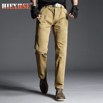 

2020 Tactical Pants New Men Trousers Multi-pocket Washed Overalls Men Loose Cotton Pants Male Cargo Pants For Men Trousers