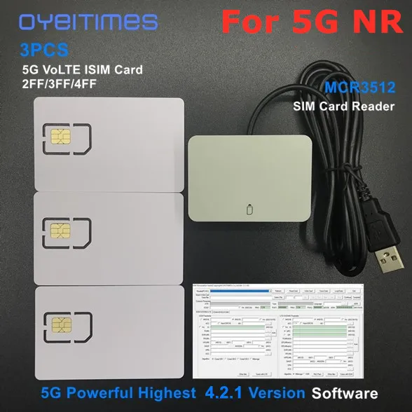 Кардридер OYEITIMES для SIM-карт программируемый 3 шт. 2FF/3FF/4FF 5G NR 3GPP R16