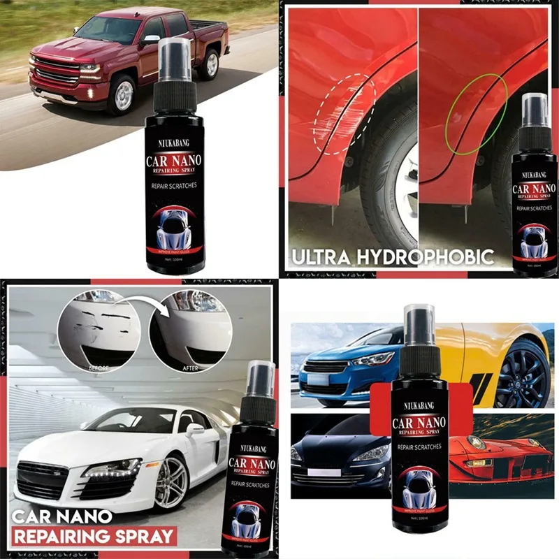 

New Car Scratch Repair Nano Spray Car Scratch Repair Remover Nano Cloth Surface Rag Coating Nano Hydrophobic Polish Paint Wax