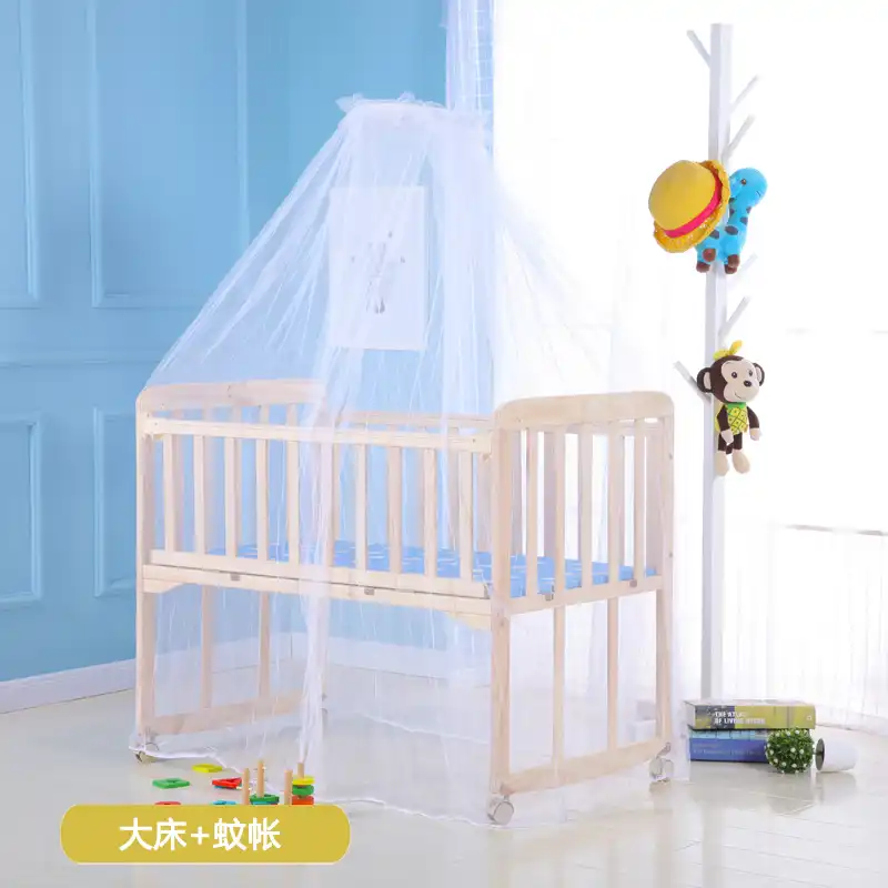 Bebe Cuna De Madera Con Mosquitera Bebe Mecedora Cuna Con Rodillo