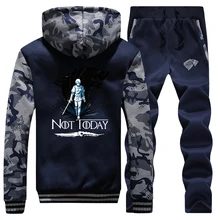 ^^Best Offers Not Today Game Of Thrones Arya Stark 2019 New Winter Men Hoody Fleece Camouflage Coat Thick Suit Sportswear+Pants 2 Piece Set ^^Best Offers Not Today Game Of Thrones Arya Stark 2019 New Winter Men Hoody Fleece Camouflage Coat Thick Suit Sportswear+Pants 2 Piece Set