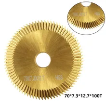 1pc 70x7.3x12.7mm 100t máquina chave cortador de titânio revestido horizontal chave serra lâmina serralheiro ferramentas frete grátis