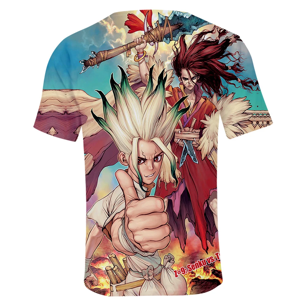Dr. stone 3D уличные модные Топы И Футболки в стиле хип хоп топы летние повседневные