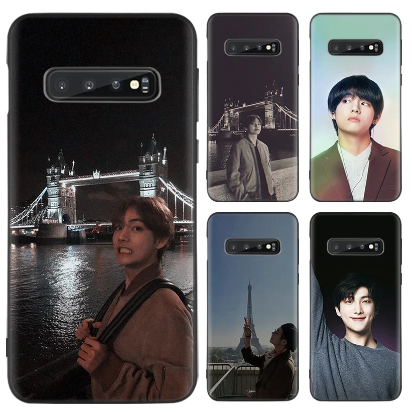 Kpop Ким V Taehyung чехол для samsung Galaxy S10+ Plus Lite Note 10 9 8 S9 S8 J4 J6+ Plus S7 S6 черный чехол для телефона