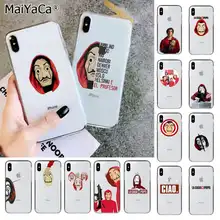 MaiYaCa La Casa de papel ТВ серии деньги Heist дом поделка-чехол для телефона для Apple iPhone 8 7 6S Plus X XS MAX 5 5S SE XR