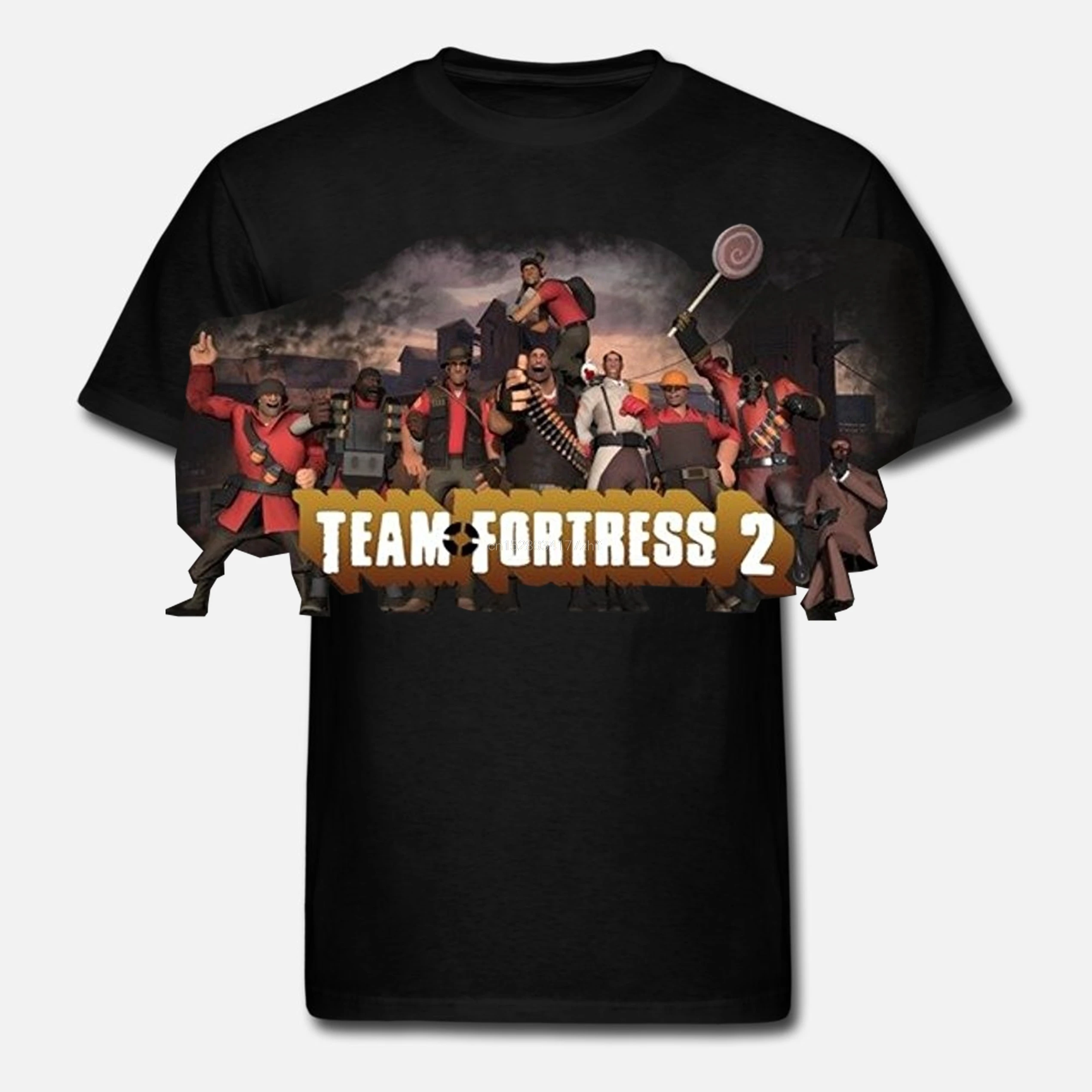 Забавные футболки Team Fortress 2 популярная хлопковая футболка для парней | Мужская