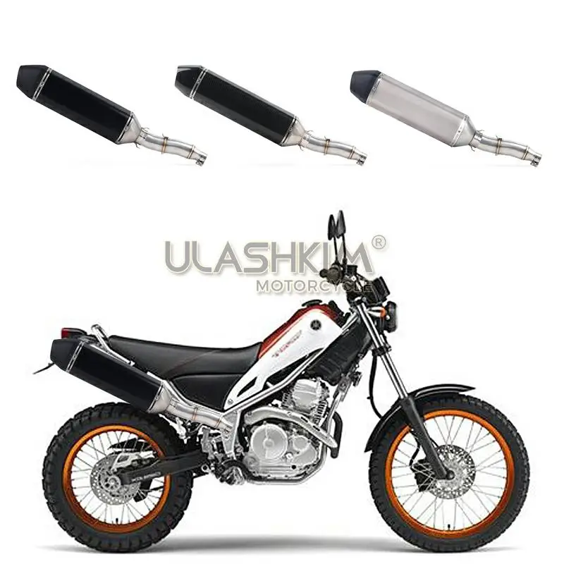Полная выхлопная система мотоцикла глушитель Escape slip on для YAMAHA XG250 XT250 модифицированный контакт средняя труба адаптер подключения