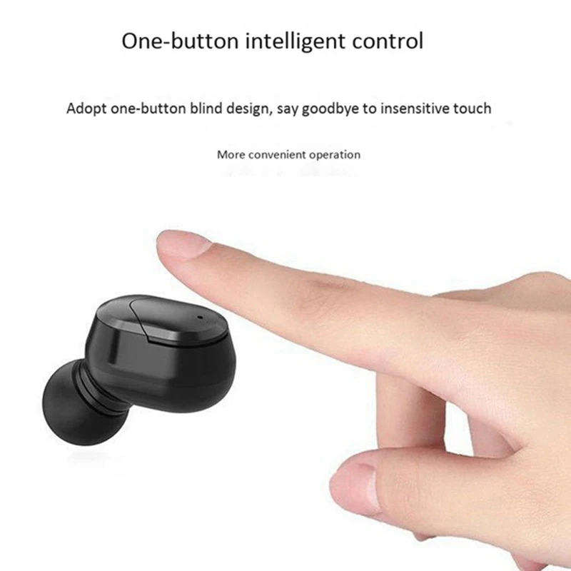 Bluetooth 5 0 Wireless Earphone LED Power Digital Display Stereo Automatic Pairing Waterproof Headset with Charging Case