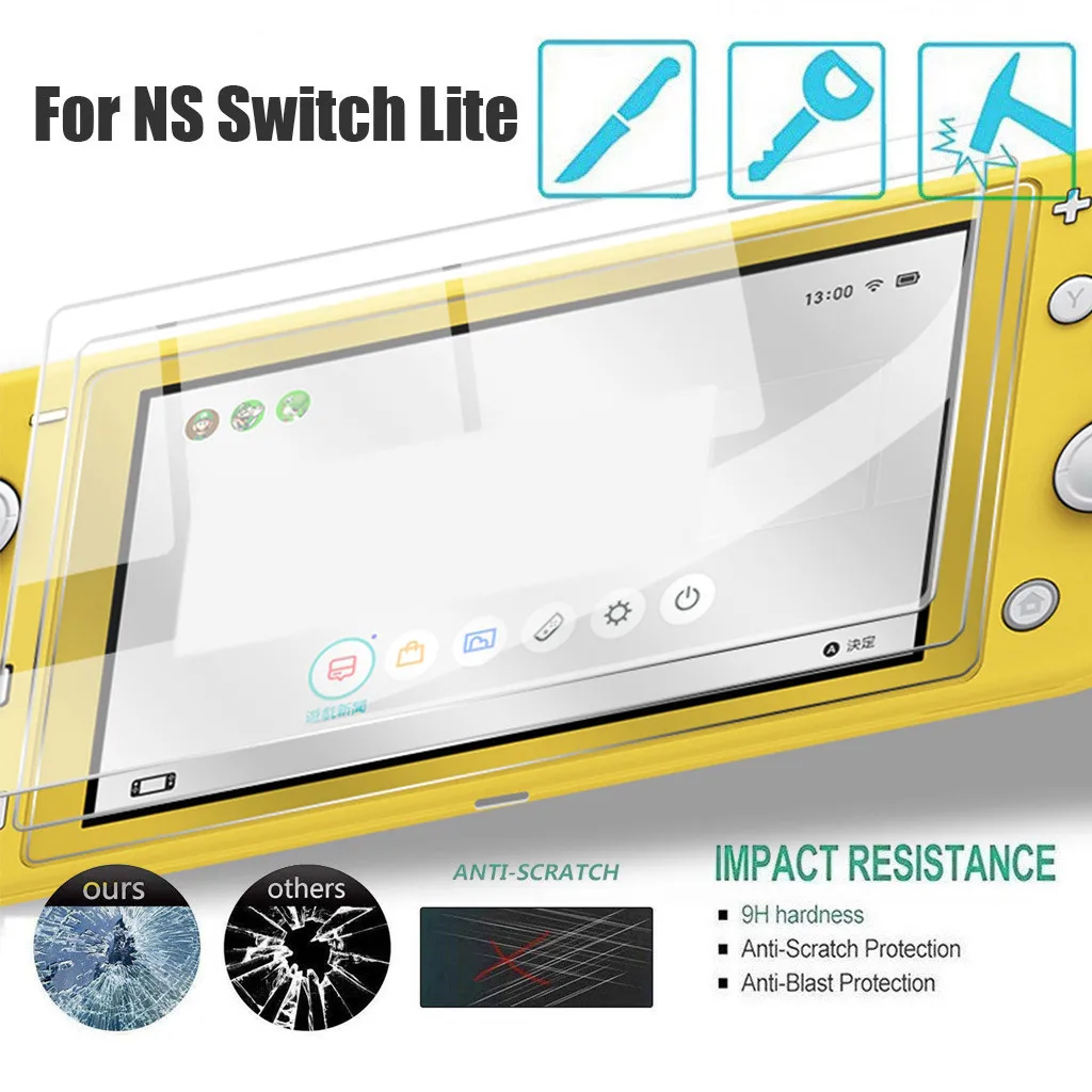 Прозрачная защитная пленка из закаленного стекла 9HD ДЛЯ NS Switch Lite прочная 9h для