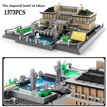 

City Architecture The Imperial Hotel Of Tokyo Model Building Blocks Bricks Japan Street View Construction Toys For Children