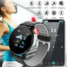 Kobiety inteligentny zegarek ciśnienia krwi tętno zdrowie wodoodporna opaska Bluetooth opaska monitorująca aktywność fizyczną krokomierz dla Android IOS tanie tanio MagiDeal Jednofunkcyjny krokomierz CN (pochodzenie) smart watch