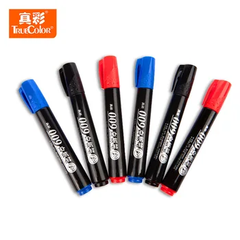 

ZHENCAI Whiteboard Pen Whiteboard Pen Red and Blue Black and White with Pattern Easy to Wipe Pen Office Wipable Marking Pen 12 P