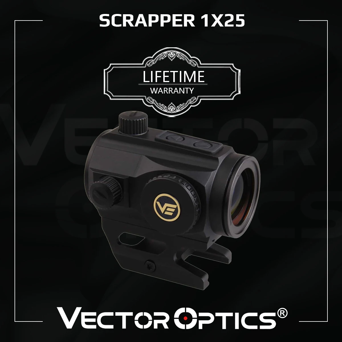 Vector Optics Scrapper 1x25 Red Dot Scope 2moa Dot Size Ipx6 Water 