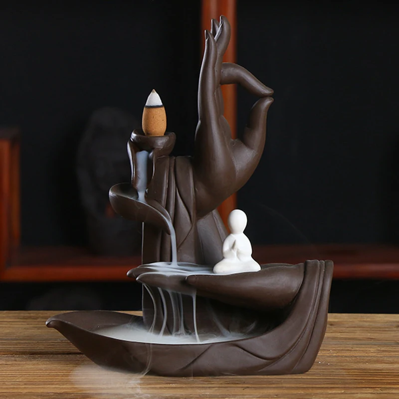 Керамическая Курильница держатель горная река водопад дым обратный поток