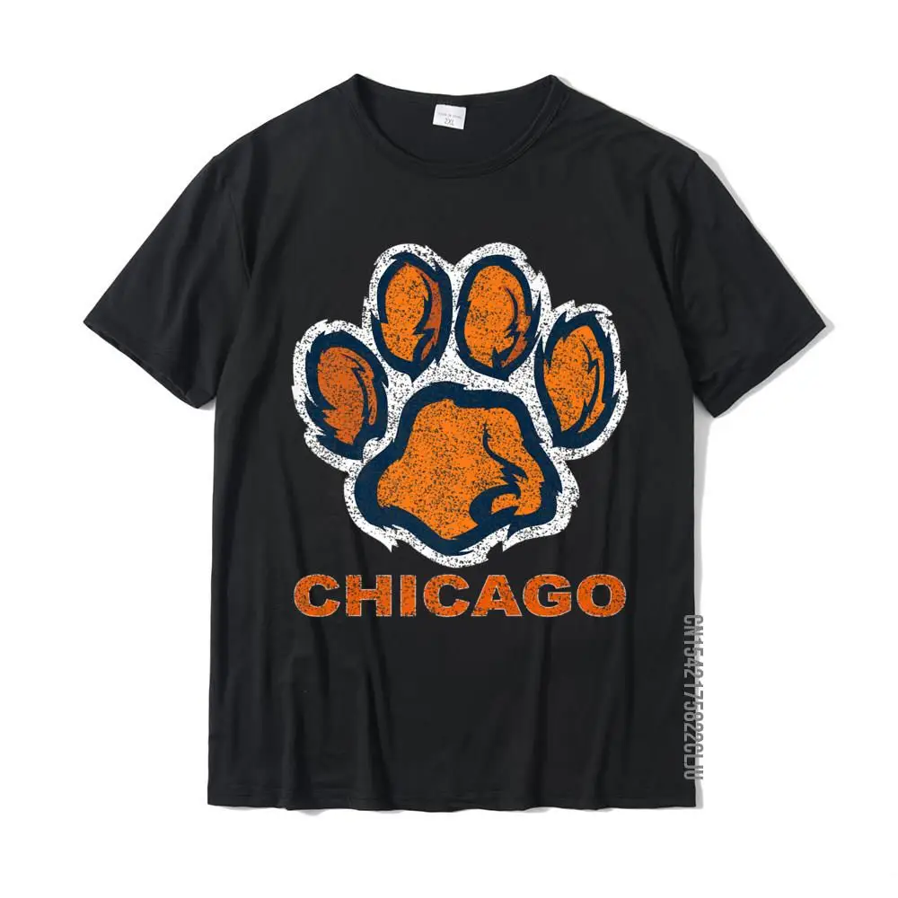 Group Top T-shirts Plain O Neck Crazy 100% Cotton Male Tops & Tees Printed Short Sleeve Tops Shirt Drop Shipping Funny Vintage Foot Paw Bear Orange Chicago Gifts Premium T-Shirt__30366 black