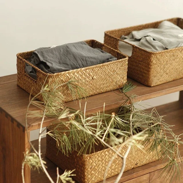 Zerolife Natural Woven Seagrass Basket 2