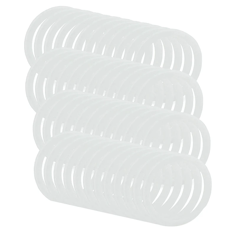 

Reusable Leak Proof Silicone Seal Rings for Plastic Mason Jar Lids (Regular Mouth, 48-Pack)