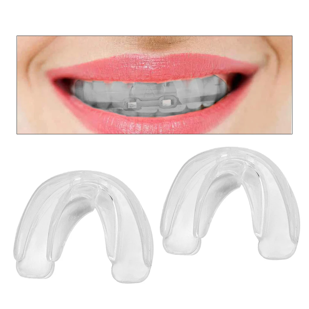 2Pcs  Retainer Braces, Adult Teeth Straightening Retainer  Appliance, Mouth Guard for Grinding Teeth