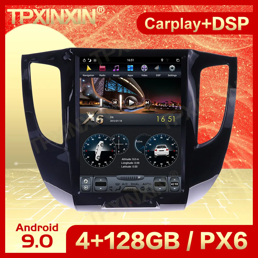 Carplay 2 Din Android 9 Tesla For Mitsubishi L200 2006 2007 2008 2009 2010 2011 2012 2013 2014 2015 2016 2017 Recorder Head Unit