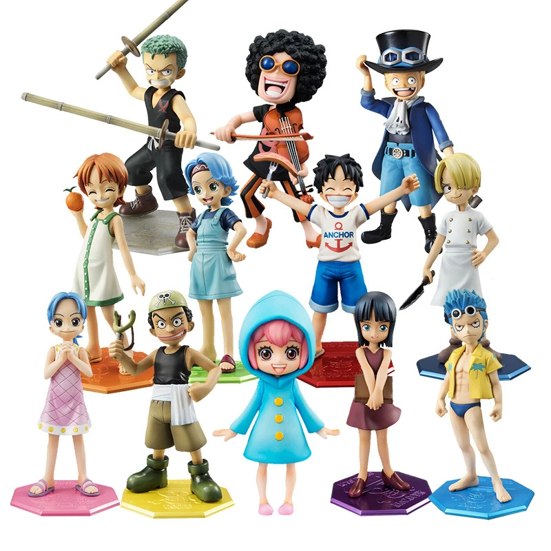 Bandai Original Megahouse One Piece Pop Childhood Luffy Sanji Usopp Nami Noki Sauron Robin Sabo Figure Collection Ornaments Action Figures Aliexpress