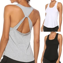 Vertvie Женские однотонные Свободные топы на бретелях, мягкая одежда для йоги, спортивные безрукавки с круглым вырезом, тренировочные жилеты для бега, Женские повседневные