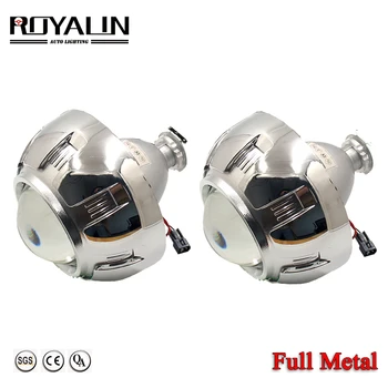 

ROYALIN 3.0 Metal Xenon Lens for Dodge Ram Auto Headlight HID H1 Projector Lens Orbit Shrouds for H4 H7 Car Ssyling