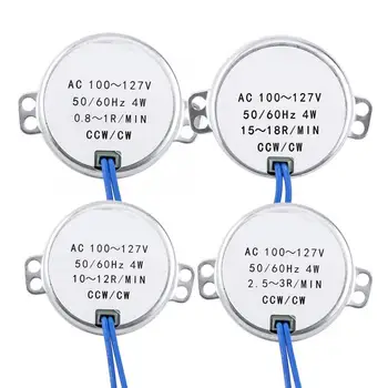 

1pc AC 100-127V 4W Synchronous Motor 50/60Hz CCW/CW Geared Motor 50/60Hz 4W AC 100-127V