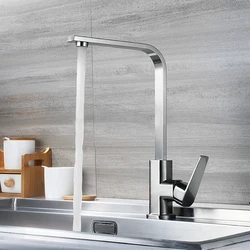 Kitchen faucet black hot and cold household washing dish washing basin sink rotating faucet