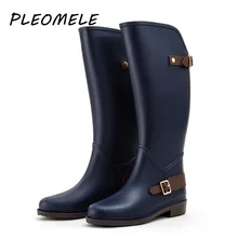 Резиновые сапоги для дождливой погоды; высокие резиновые сапоги для женщин в британском классическом стиле; водонепроницаемые резиновые сапоги; женские резиновые сапоги; резиновые матовые сапоги