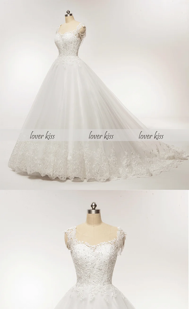Lover Kiss Vestido De Noiva скромное кружевное свадебное платье с аппликацией, корсет с кристаллами и кисточками, летние свадебные платья, Халат