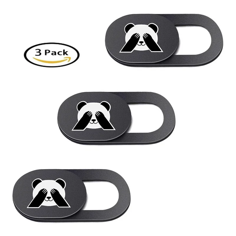 

3PCS Panda WebCam Cover Shutter Magnet Slider Camera Cover for Macbook Pro Air IPhone Laptops Phone Lens Web Cam Privacy Sticker